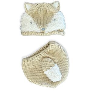 Newborn Photoshoot Set; Fox Hat and Diaper Cover